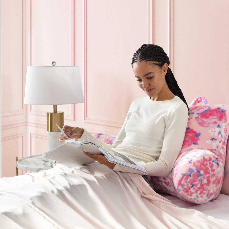 Betsey Johnson Betsey Xox Floral Pink Backrest Pillow | Wayfair